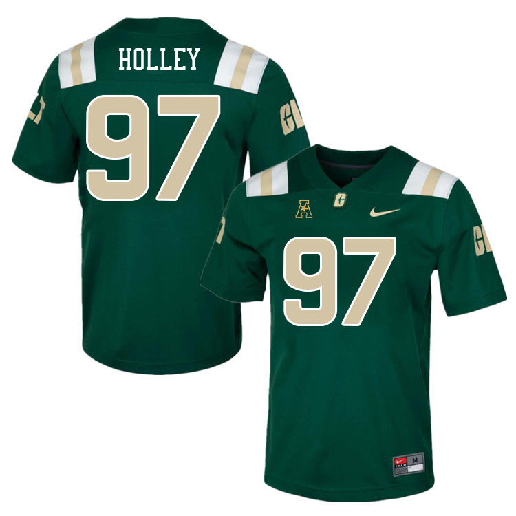 Charlotte 49ers #97 Jalar Holley College Football Jerseys Stitched Sale-Green